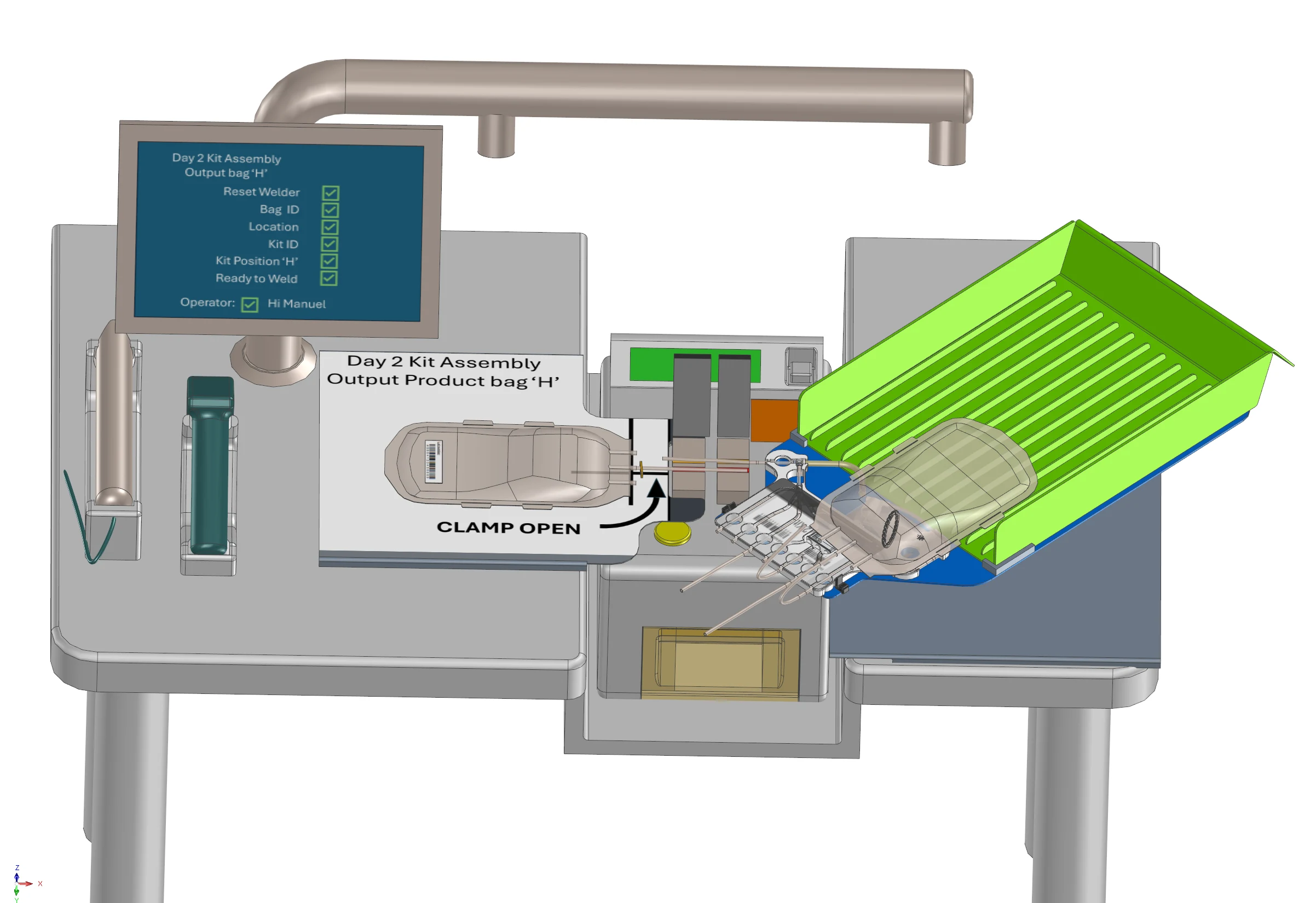 Kit assembly station image presenting line H