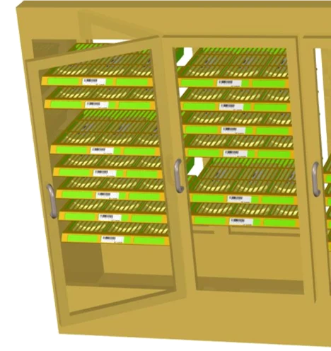 Shared incubator with processing racks