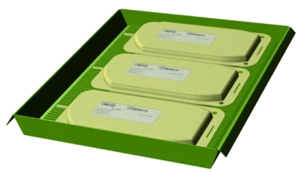 Incubator tray with vessels
