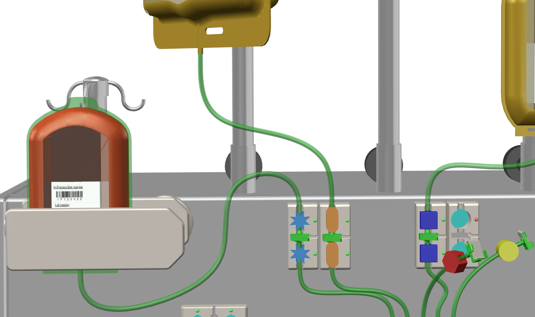 Kit label linking tag shapes to bags for welding