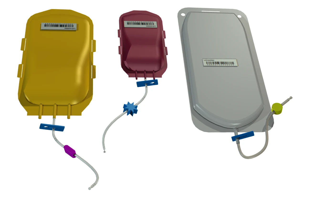 Tags fitted to bags at staging